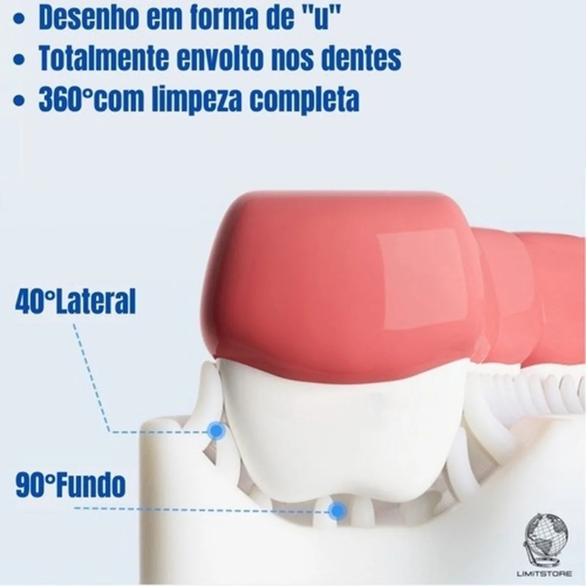 360 Degree U-Shaped Toothbrush BPA Free For Kids 2-12 Years Old Children's oral cleaning toothbrush brushing tool