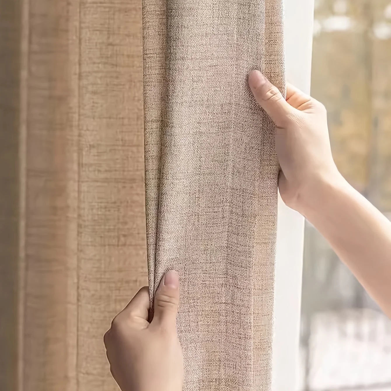 1PC Japan Style Thick Sheer Curtains for the Living Room Semi Tulle Curtain for Windows Solid Cortina Ready-made Voile Privacy D