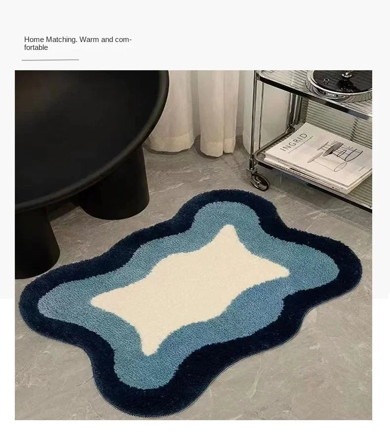 Ins Style Bath Floor Mats Non Slip Stain-resistant Carpets Living Room Bedroom Rugs Absorbent Cashmere Mats