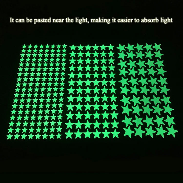 Luminous Stars Wall Stickers Kids Room Decoration Self-adhesive Decals Bedroom Background Home Decor Glow In The Dark Wallpaper