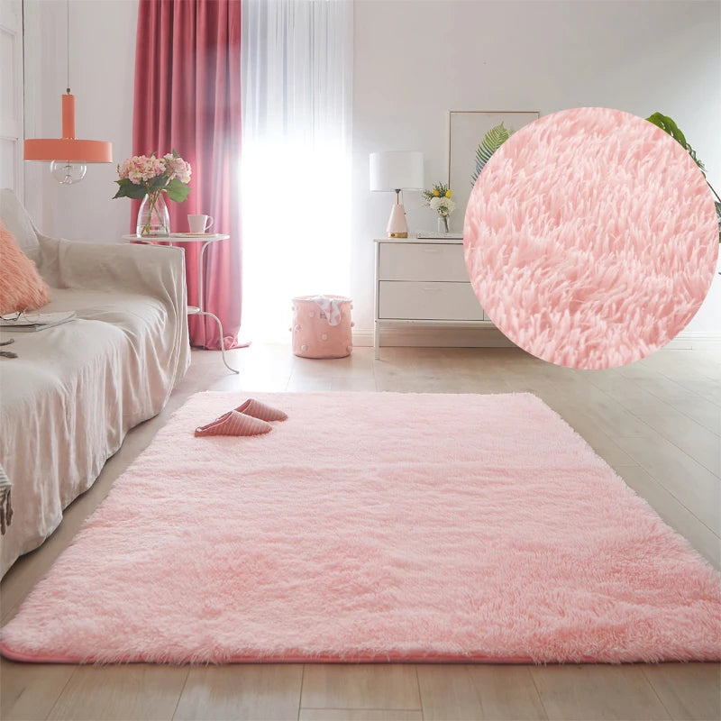 Kids Carpet Girl Rainbow Colors Carpets For Living Room Large Push Soft Bedroom Rugs Bedside Children's Room Floor Cute Mats