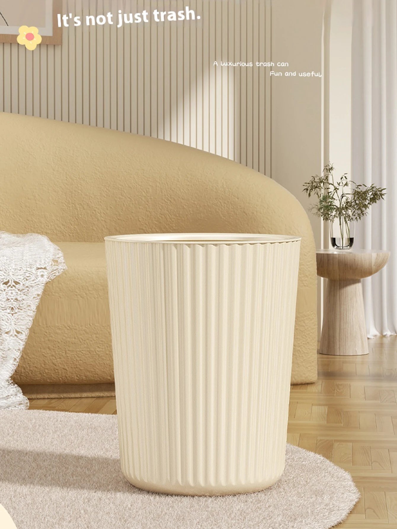 Home Trash Can Desktop Wastebasket High Capacity Bathroom Toilet Garbage Cube Garbage Recycle Bin Kitchen Food Waste Disposal