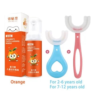 360 Degree U-Shaped Toothbrush BPA Free For Kids 2-12 Years Old Children's oral cleaning toothbrush brushing tool