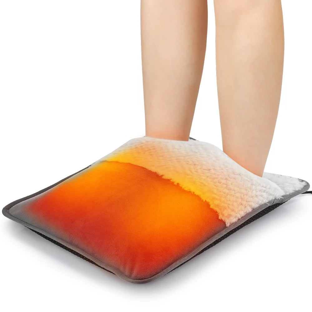 USB Charging Electric Foot Warmer Heater Bag Washable Soft Plush Foot Warming Mat Winter Heating Pad Non-Slip Foot Warmers