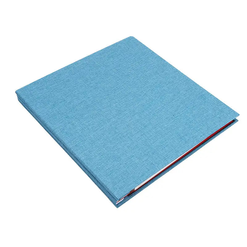 Linen Self-adhesive Film DIY Photo Album 16 Inch Solid Color 20 Page Family Wedding Anniversary Photo Collection Sticky Albums