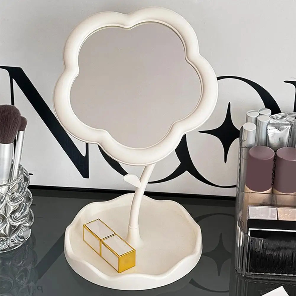 Desktop Makeup Mirror Dormitory Bedroom Rotating Make Up Mirror Sunflower Shaped Looking Glass Home Decoration Dressing Glass