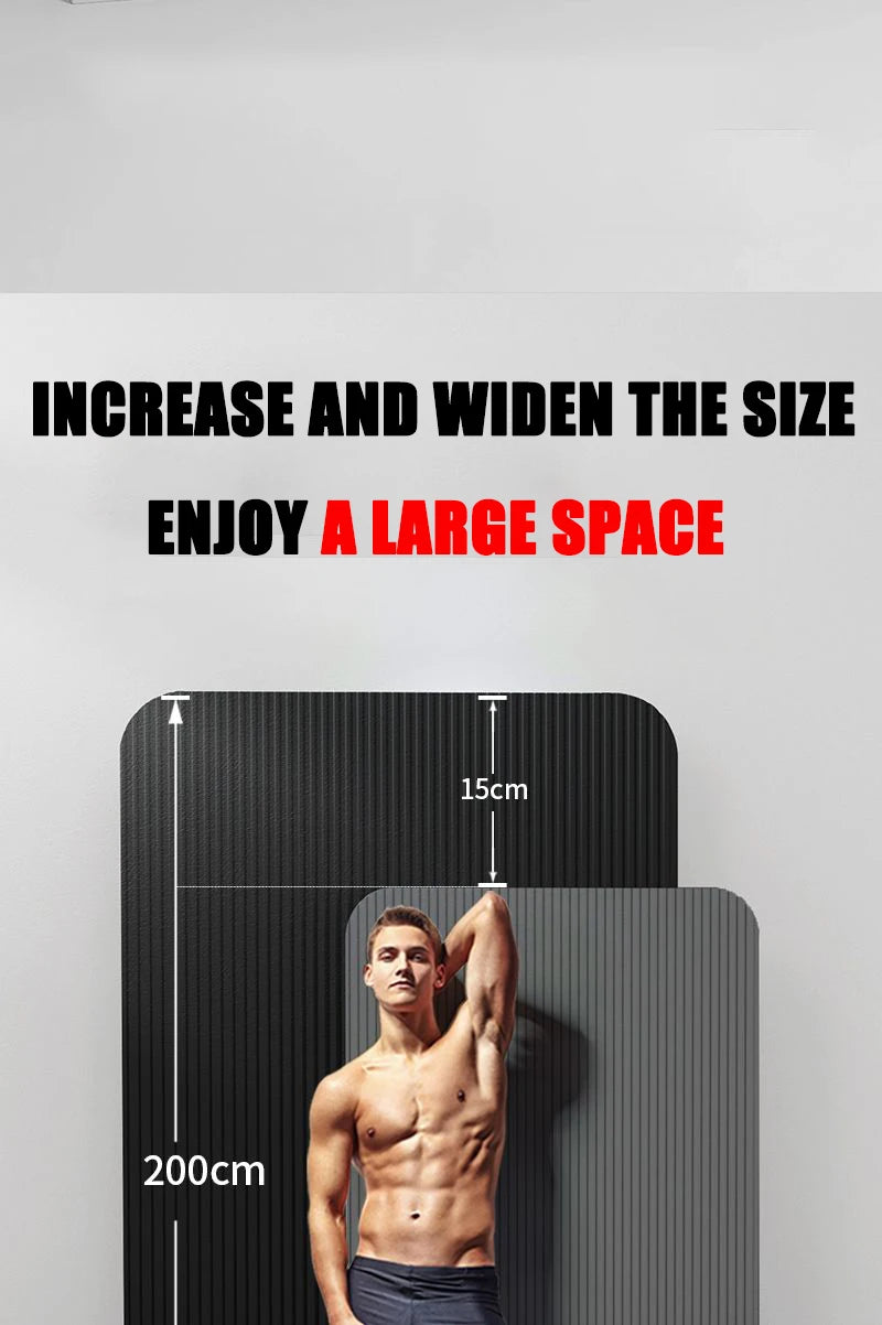 2Meter Longer Yoga Mat Super Large Lengthened Yoga Mat Men's Special High Quality Fitness Pilates Exercise Healthy Fitness Mat