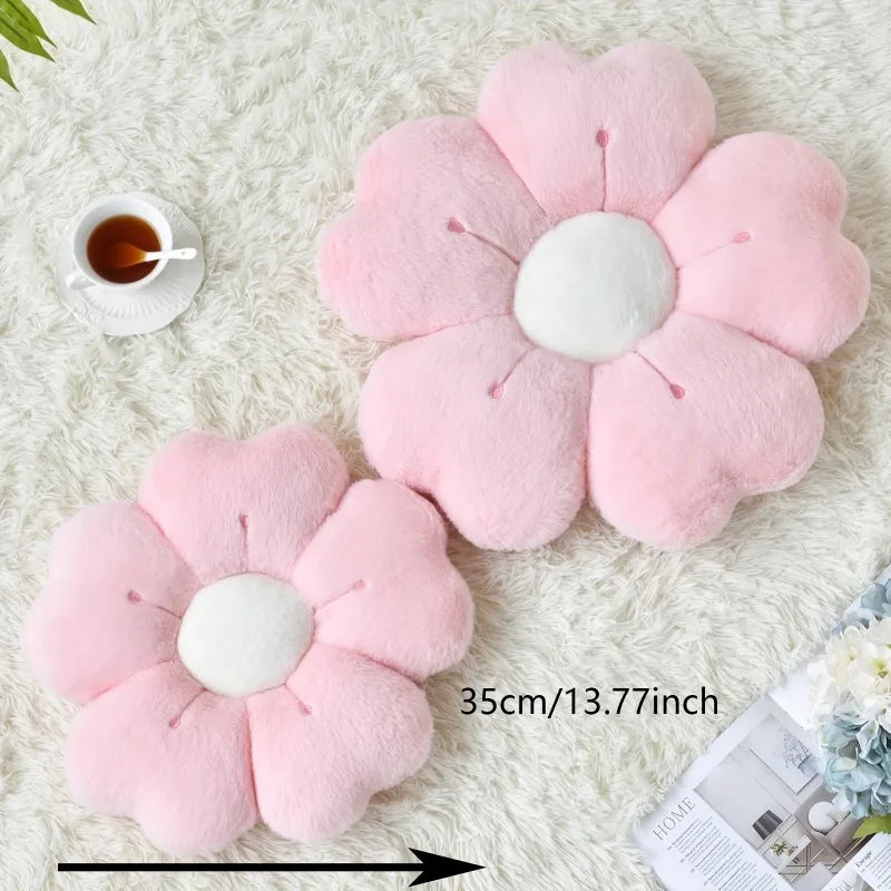 Flower-Shaped Plush Throw Pillow - Comfortable and Cute Mattress and Sofa Decor Cushion, Chair Cushion floor cushion