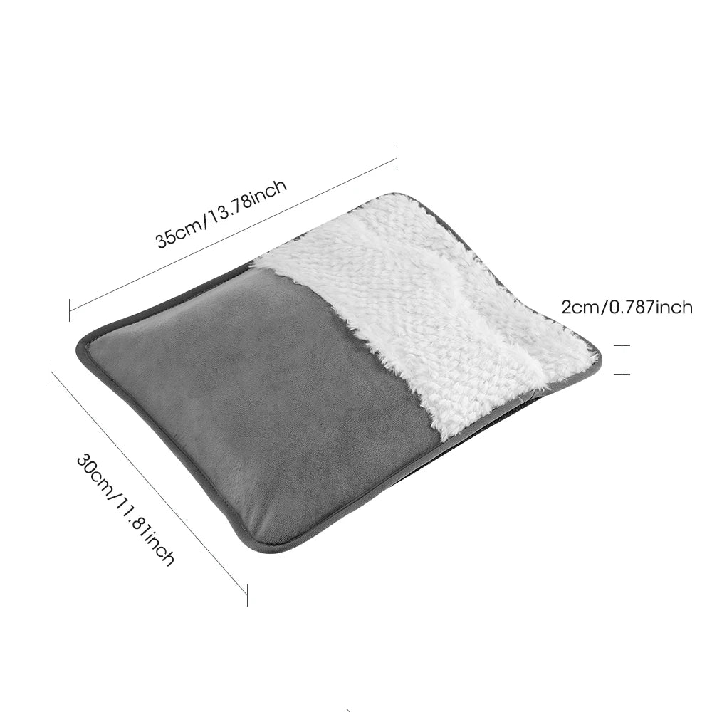 USB Charging Electric Foot Warmer Heater Bag Washable Soft Plush Foot Warming Mat Winter Heating Pad Non-Slip Foot Warmers