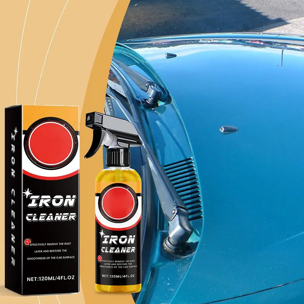 Rust Remover Spray 120ml Car Iron Remover Spray Long-lasting Auto Detailing Cleaner Automobile Maintenance Supplies For Bod N2O2