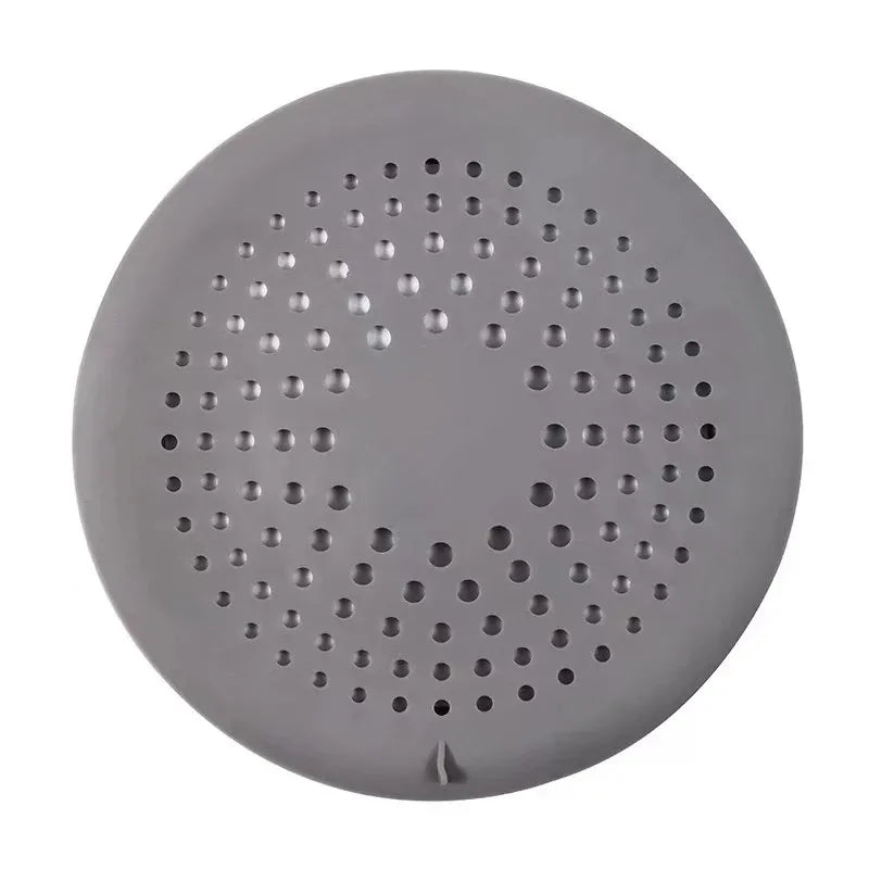 Shower Drain Hair Catcher Drain Cover Bathroom Tub with Suction Cup 5.9 Inches Silicone Sink Strainer Suit for Bathtub,