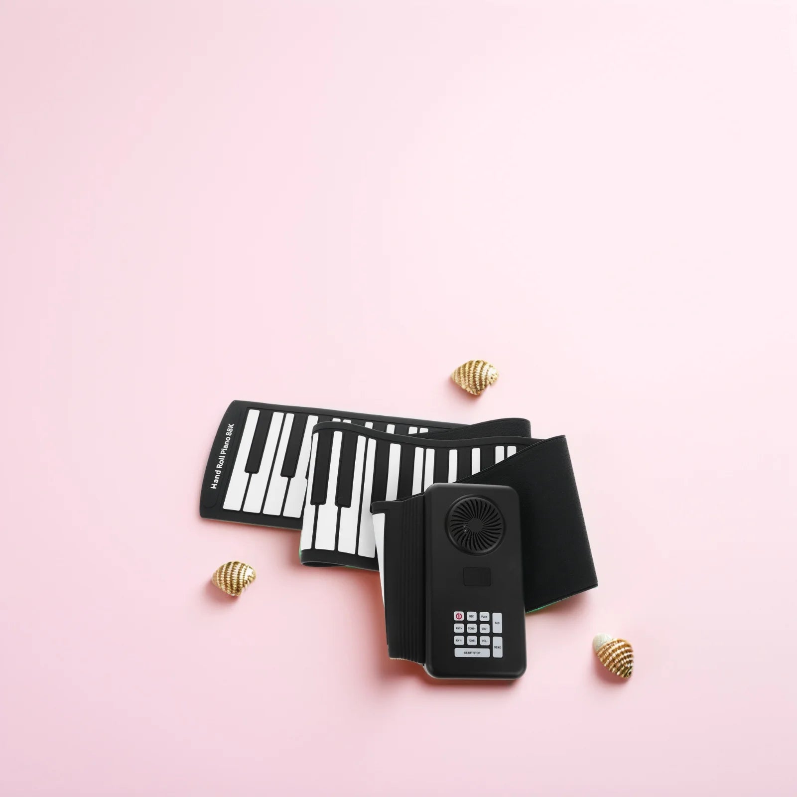 Foldable Roll-up Piano Electric Folding Keyboard Travel Black 88 Keys Instrument