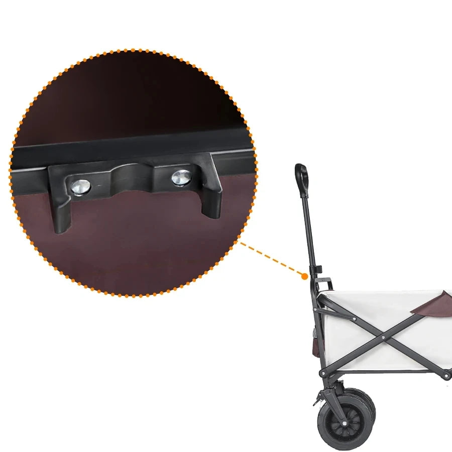500lbs Capacity Foldable Beach Wagon with Big Tank Wheels, Perfect for Sand, Garden and Outdoor Picnic