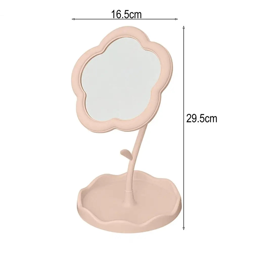 Desktop Makeup Mirror Dormitory Bedroom Rotating Make Up Mirror Sunflower Shaped Looking Glass Home Decoration Dressing Glass