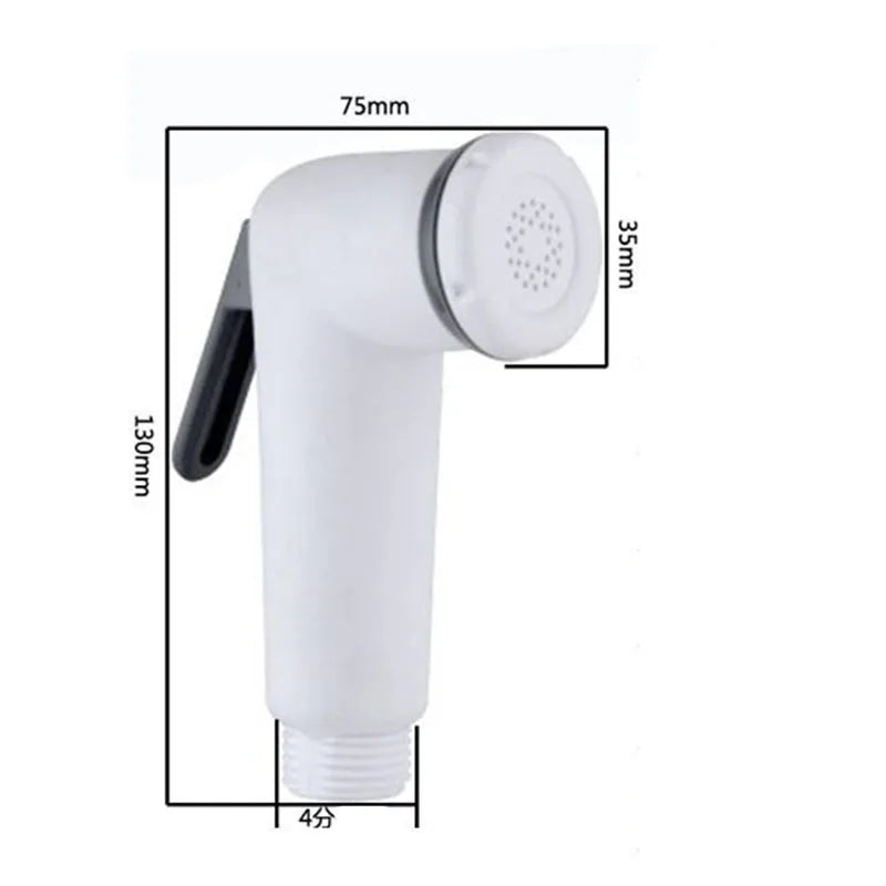 White Plastic Toilet Bidet Spray Gun Two Modes Cleaners Shower Head Sprinklers Flushing Sprayer Head Toilet Bathroom Accessories