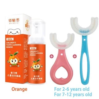 360 Degree U-Shaped Toothbrush BPA Free For Kids 2-12 Years Old Children's oral cleaning toothbrush brushing tool