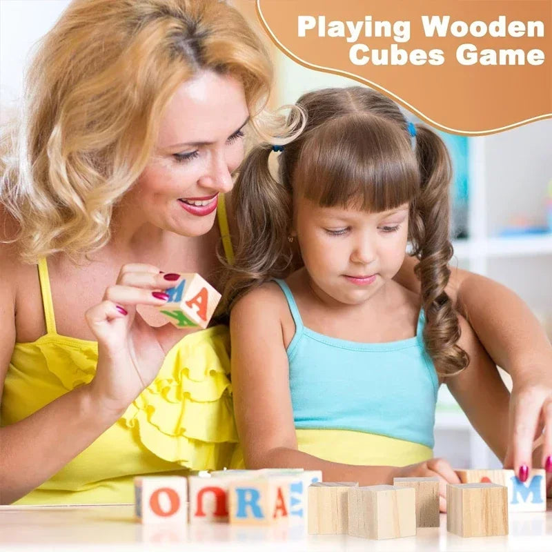 50/100pcs 20/25/30mm Unfinished Wooden Cubes, Blank Wood Blocks for DIY Craft, Painting, Baby Shower, Puzzle Making, Home Decor