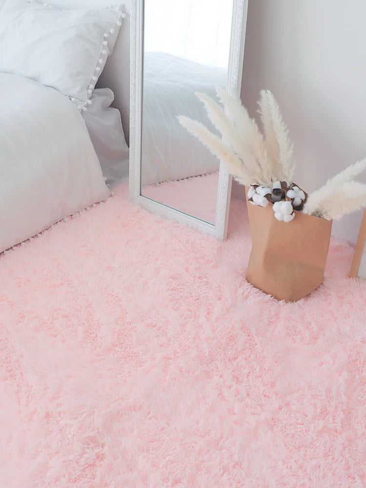 Kids Carpet Girl Rainbow Colors Carpets For Living Room Large Push Soft Bedroom Rugs Bedside Children's Room Floor Cute Mats