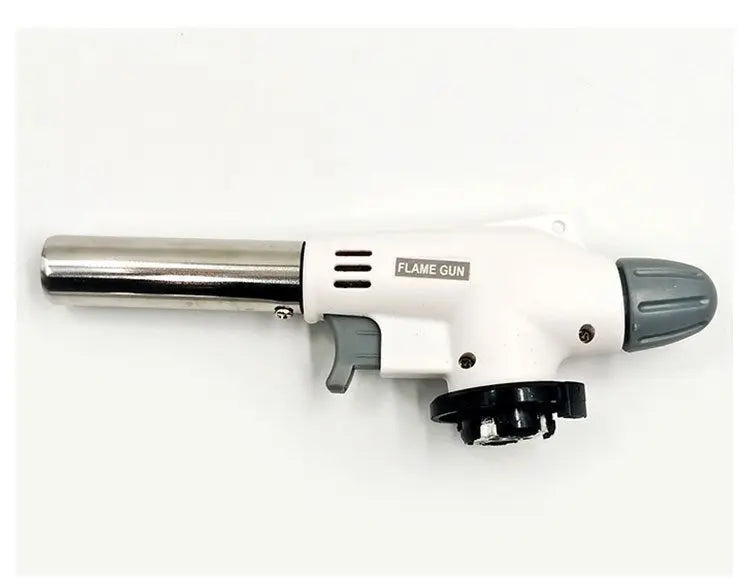 Portable Butane Flame Gun - 3-in-1 Camping BBQ Torch for Outdoor Cooking, Welding & Gas Burner with Windproof Design