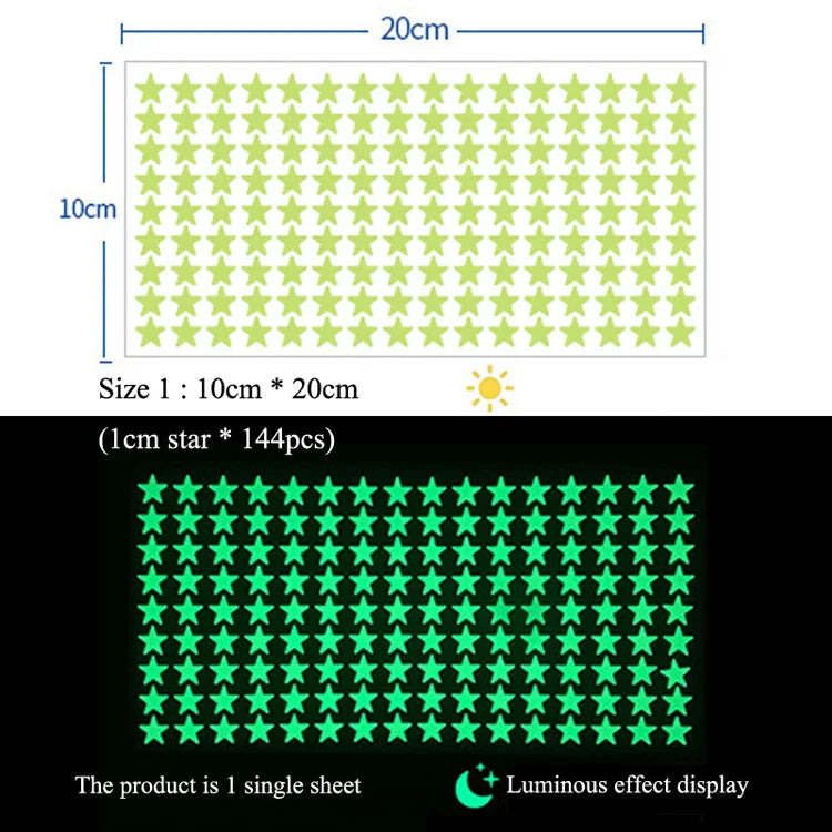 Luminous Stars Wall Stickers Kids Room Decoration Self-adhesive Decals Bedroom Background Home Decor Glow In The Dark Wallpaper