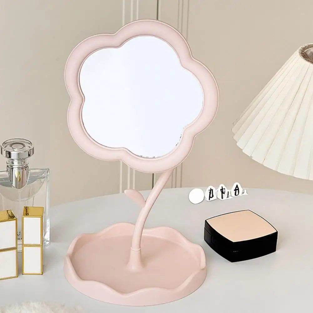 Desktop Makeup Mirror Dormitory Bedroom Rotating Make Up Mirror Sunflower Shaped Looking Glass Home Decoration Dressing Glass