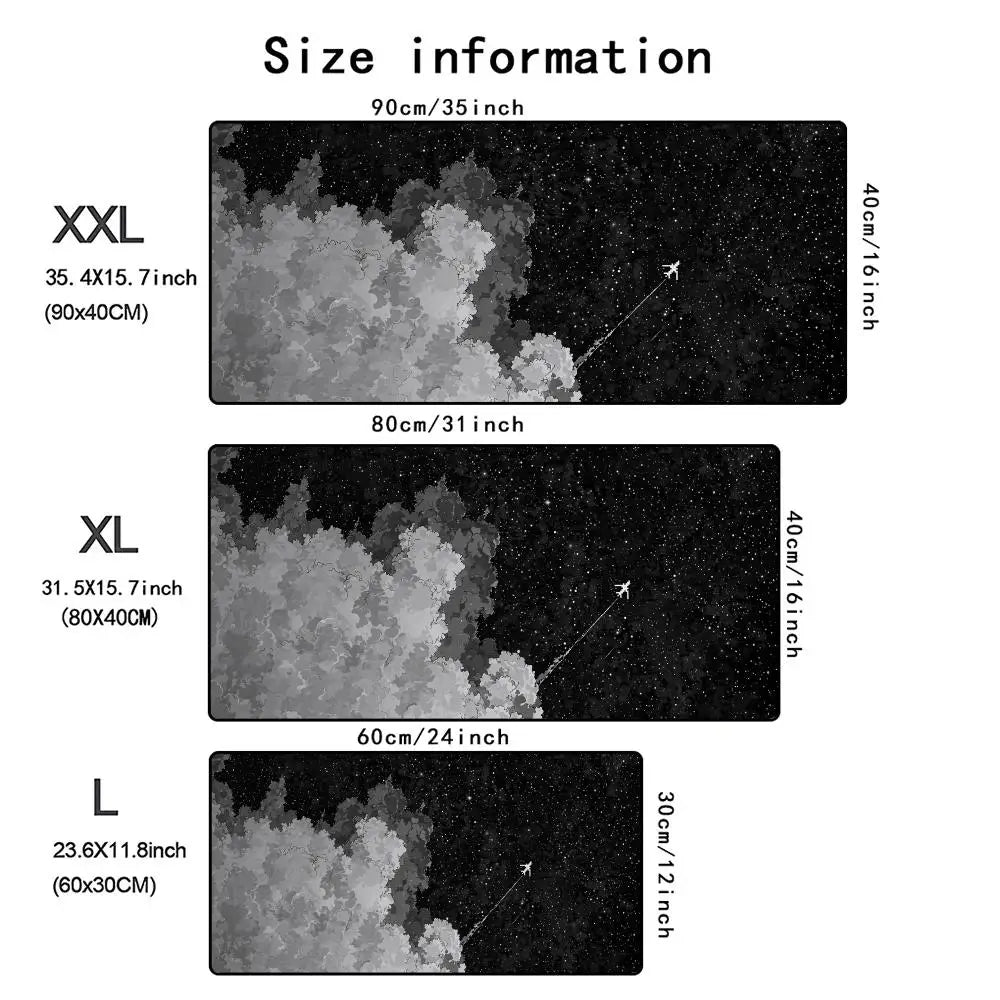 Starry sky abstract art Mouse Pad XXL Desktop Keyboard Pads Game Rubber Anti-slip Desk Mat HD Computer Accessories Long Mousepad
