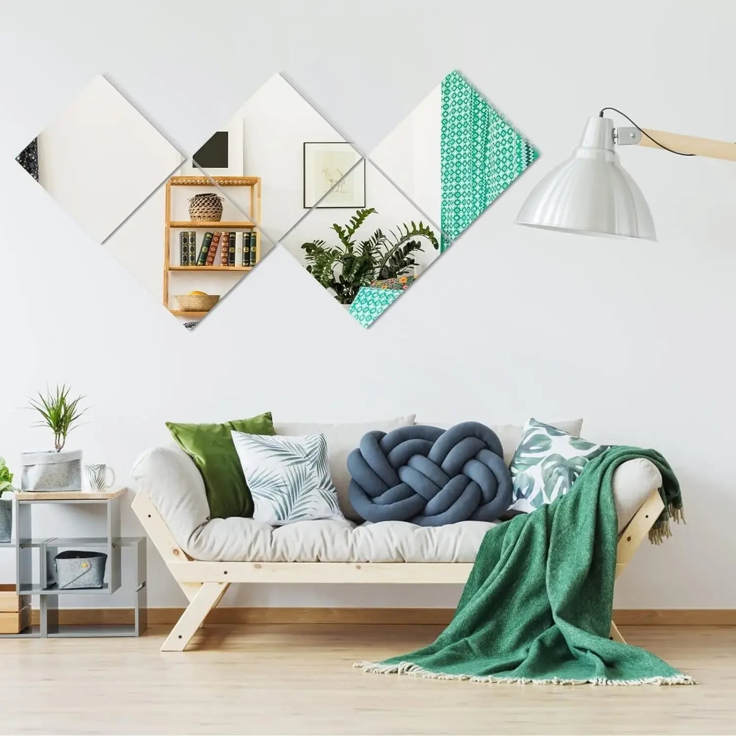 20X20 Acrylic Flexible Mirror Sheets Silver Self Adhesive Mirror Tiles Household Mirrors Bathroom Products Vanity Mirrors