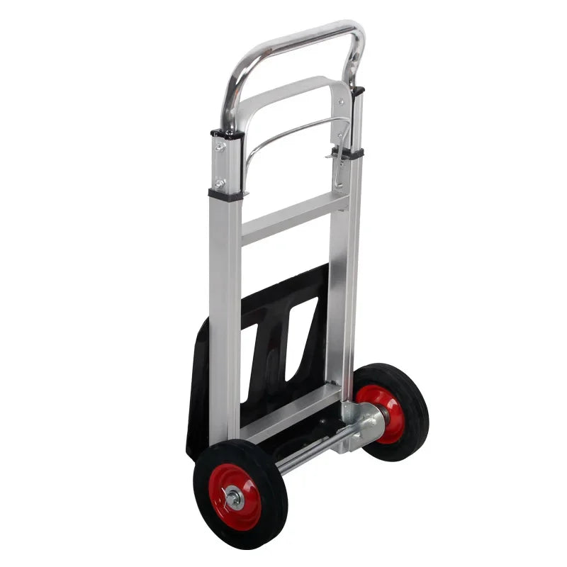 Folding Hand Truck Luggage Trolley Carts with Telescoping Handle Portable Lightweight Aluminum Aloy Hand Truck Garden Cart