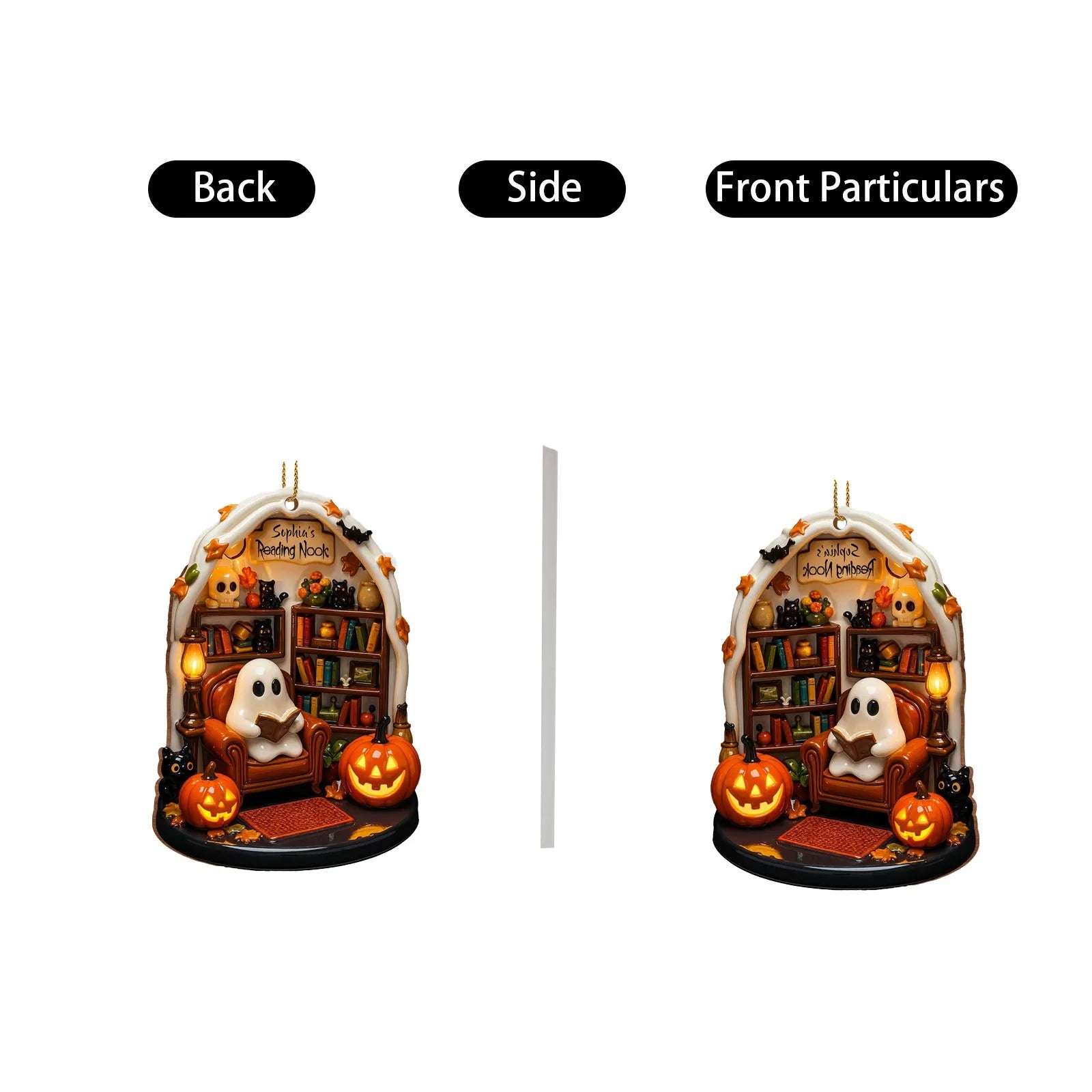 Halloween Read Ghost Ornaments 2d Flat Acrylic Hanging Decoration Halloween Night Decoration Indoor Home Festival Decor