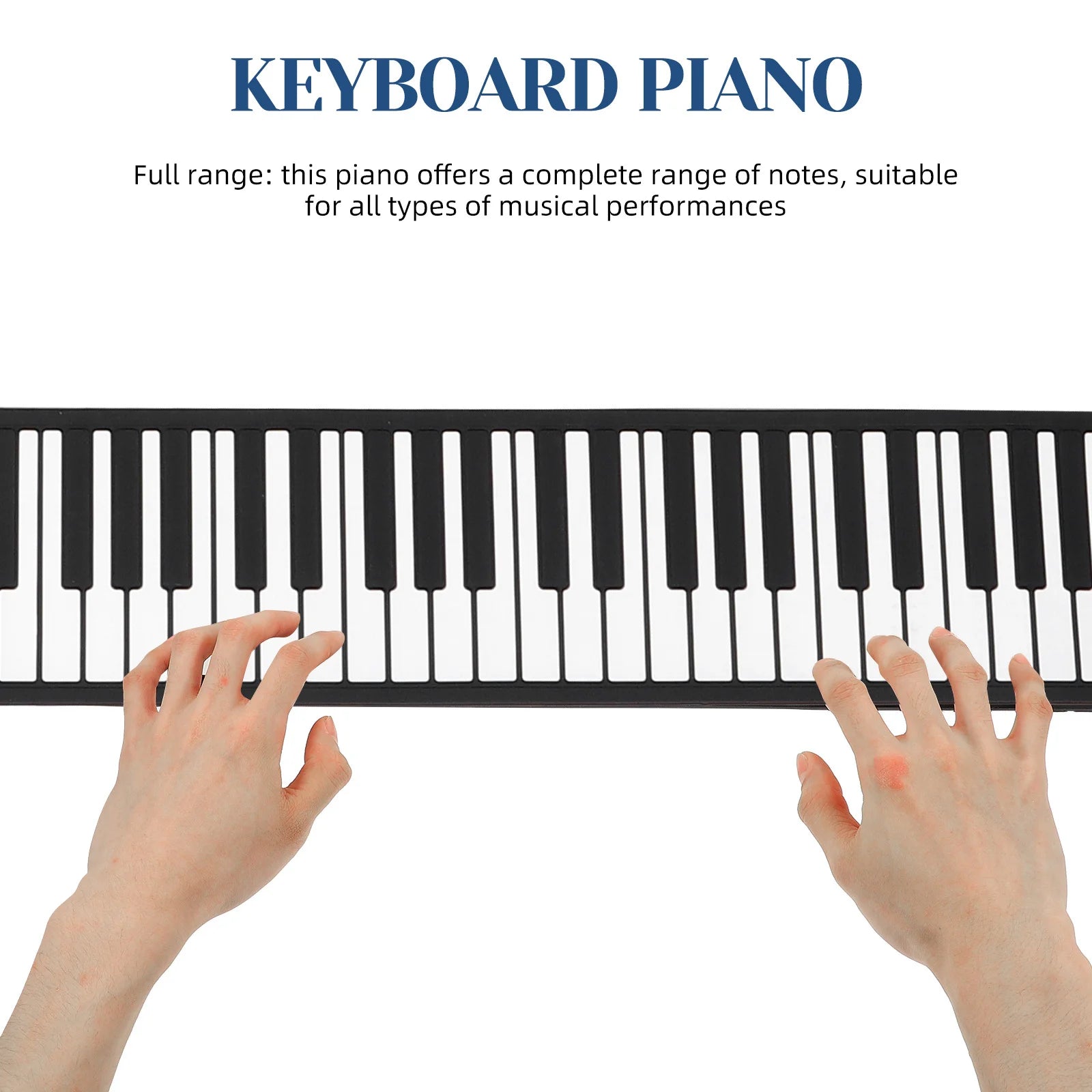 Foldable Roll-up Piano Electric Folding Keyboard Travel Black 88 Keys Instrument