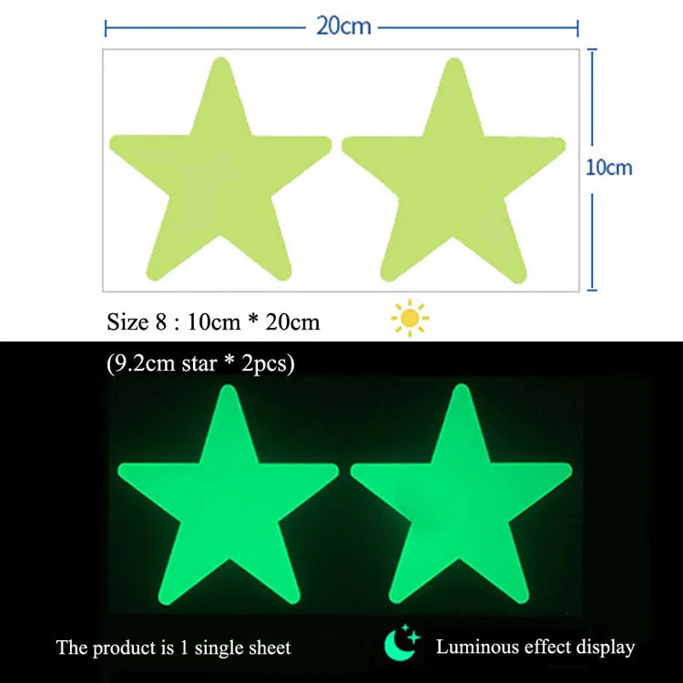 Luminous Stars Wall Stickers Kids Room Decoration Self-adhesive Decals Bedroom Background Home Decor Glow In The Dark Wallpaper