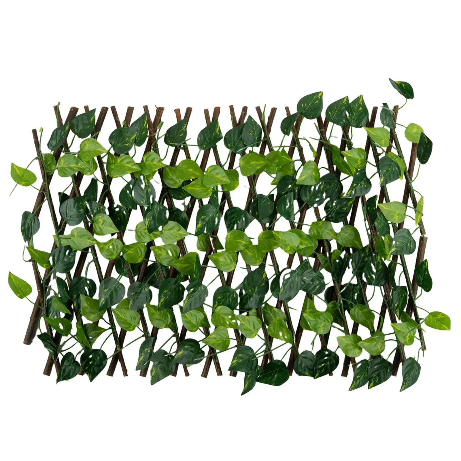 New Garden Screening Expanding Trellis Privacy Screen Hedged Artificial Faux Ivy Leaves Wooding Fence For Garden Buildings