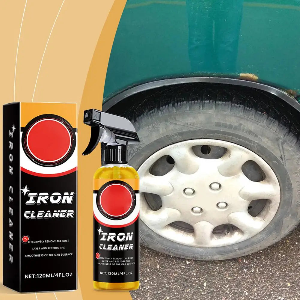 Rust Remover Spray 120ml Car Iron Remover Spray Long-lasting Auto Detailing Cleaner Automobile Maintenance Supplies For Bod N2O2