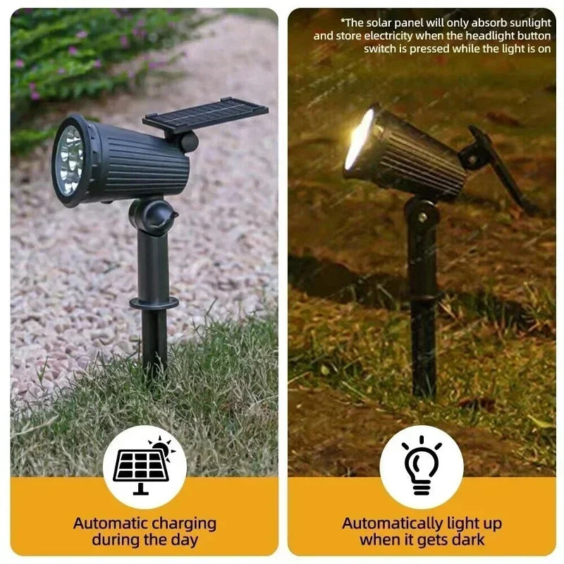 9 LED Solar Spot Light Outdoor IP65 Waterproof Spotlights Solar Garden Lights Landscape Lighting Decoration Pathway Lawn Lamp