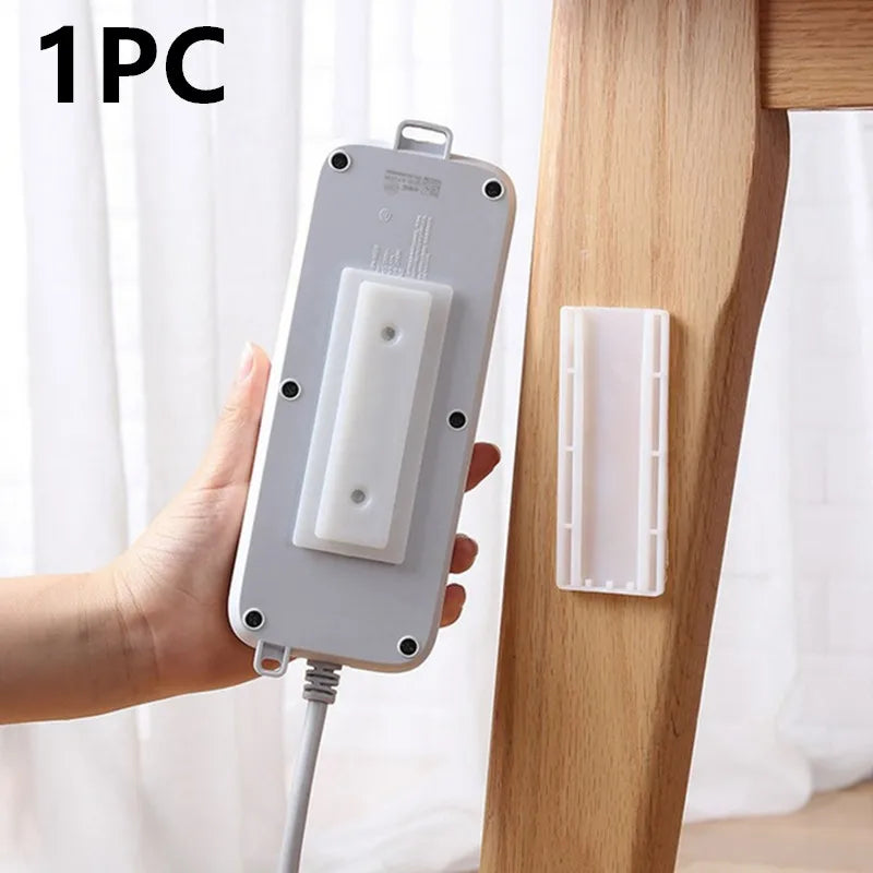 1/2/5/10PCS Self-Adhesive Desktop Socket Fixer Hanging Power Strip Cable Organizer Wall Holder Fixator Removable Wall-Mounted