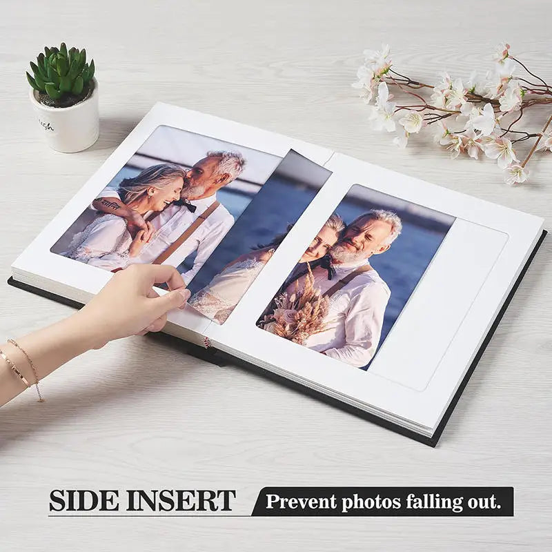 Linen Self-adhesive Film DIY Photo Album 16 Inch Solid Color 20 Page Family Wedding Anniversary Photo Collection Sticky Albums