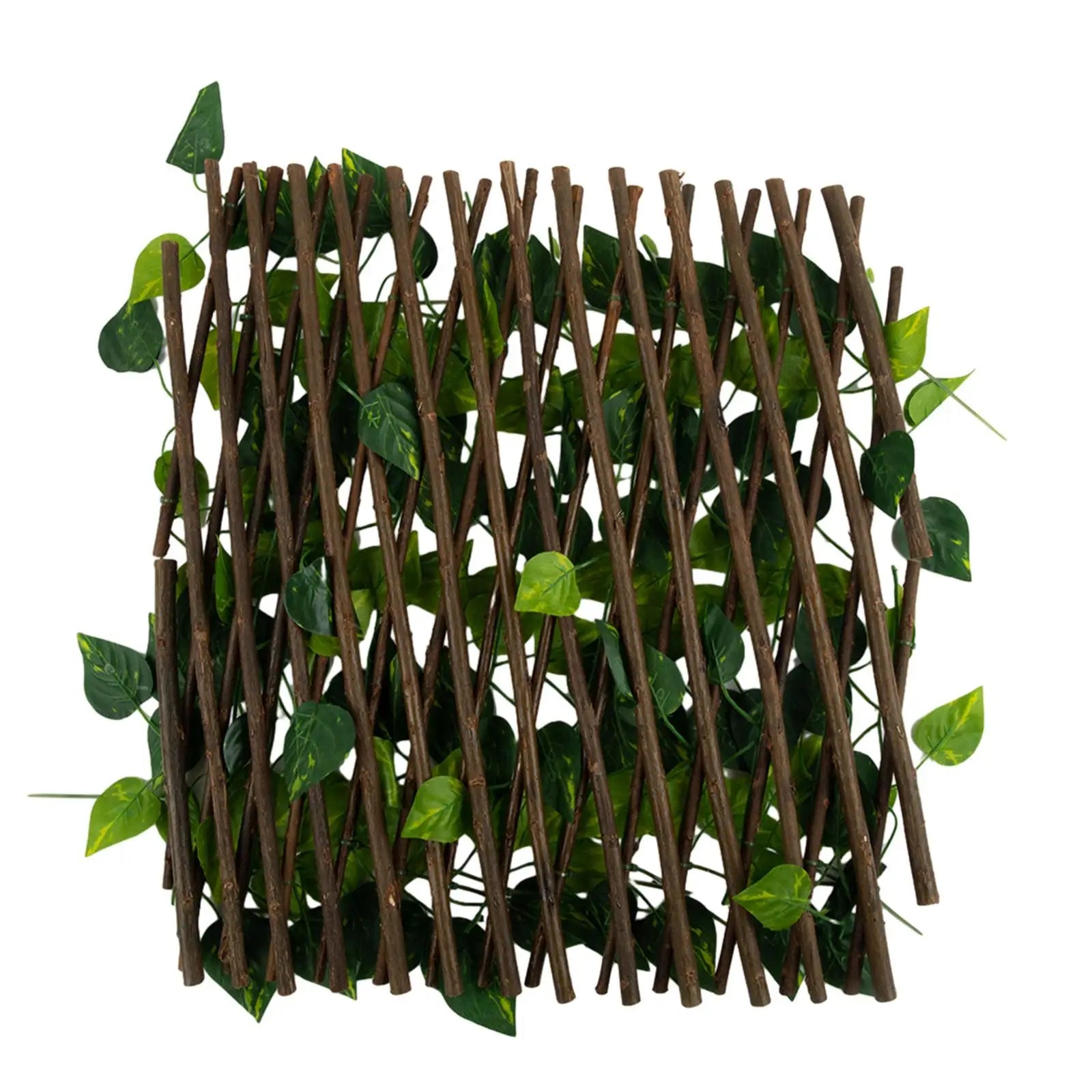 New Garden Screening Expanding Trellis Privacy Screen Hedged Artificial Faux Ivy Leaves Wooding Fence For Garden Buildings