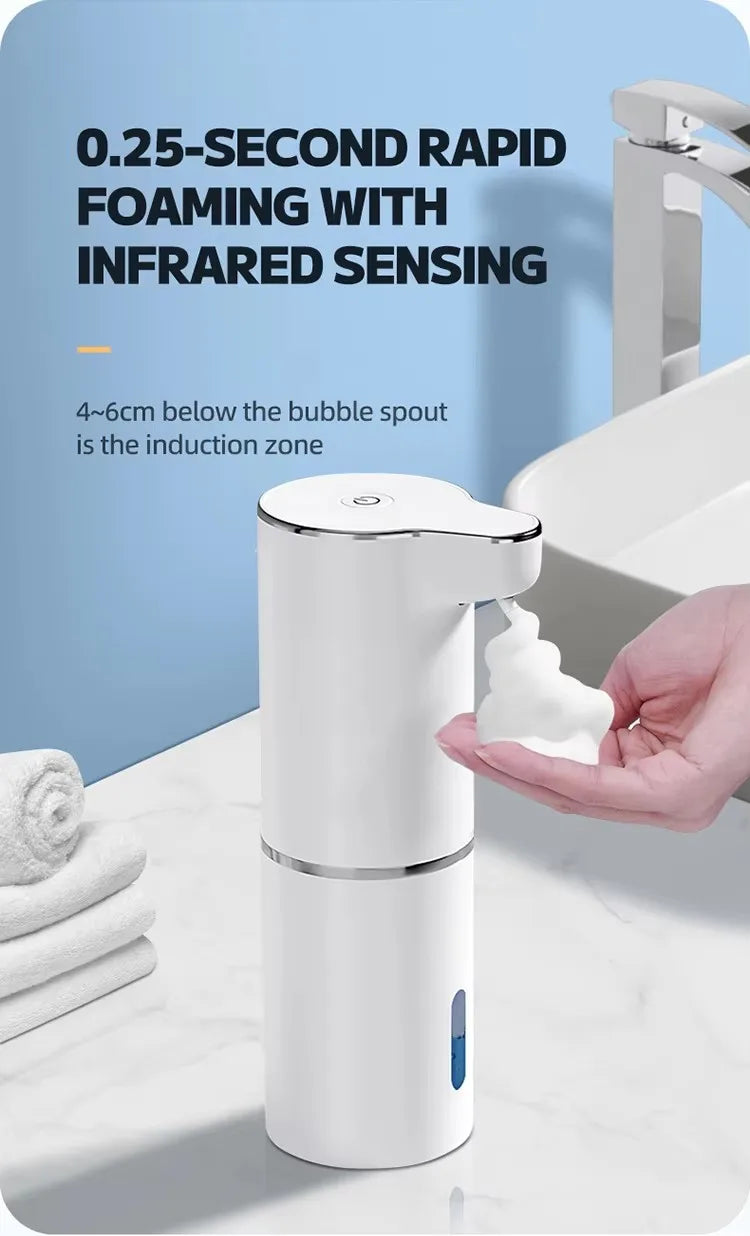 300ML Upgrade Intelligent Induction Touchless ABS Plastic Electric Automatic Sense Foam Soap Dispenser Hand Dish Washing Machine