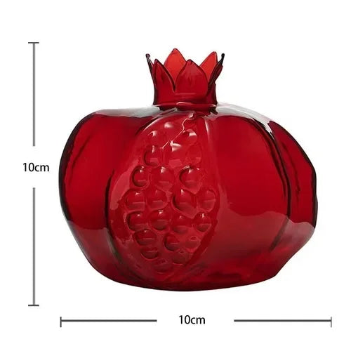 Creative Simple Small Pomegranate Glass Vase Desktop Hydroponic Lovely Hydroponic Flower Ornament Home Decor Vase Transparent
