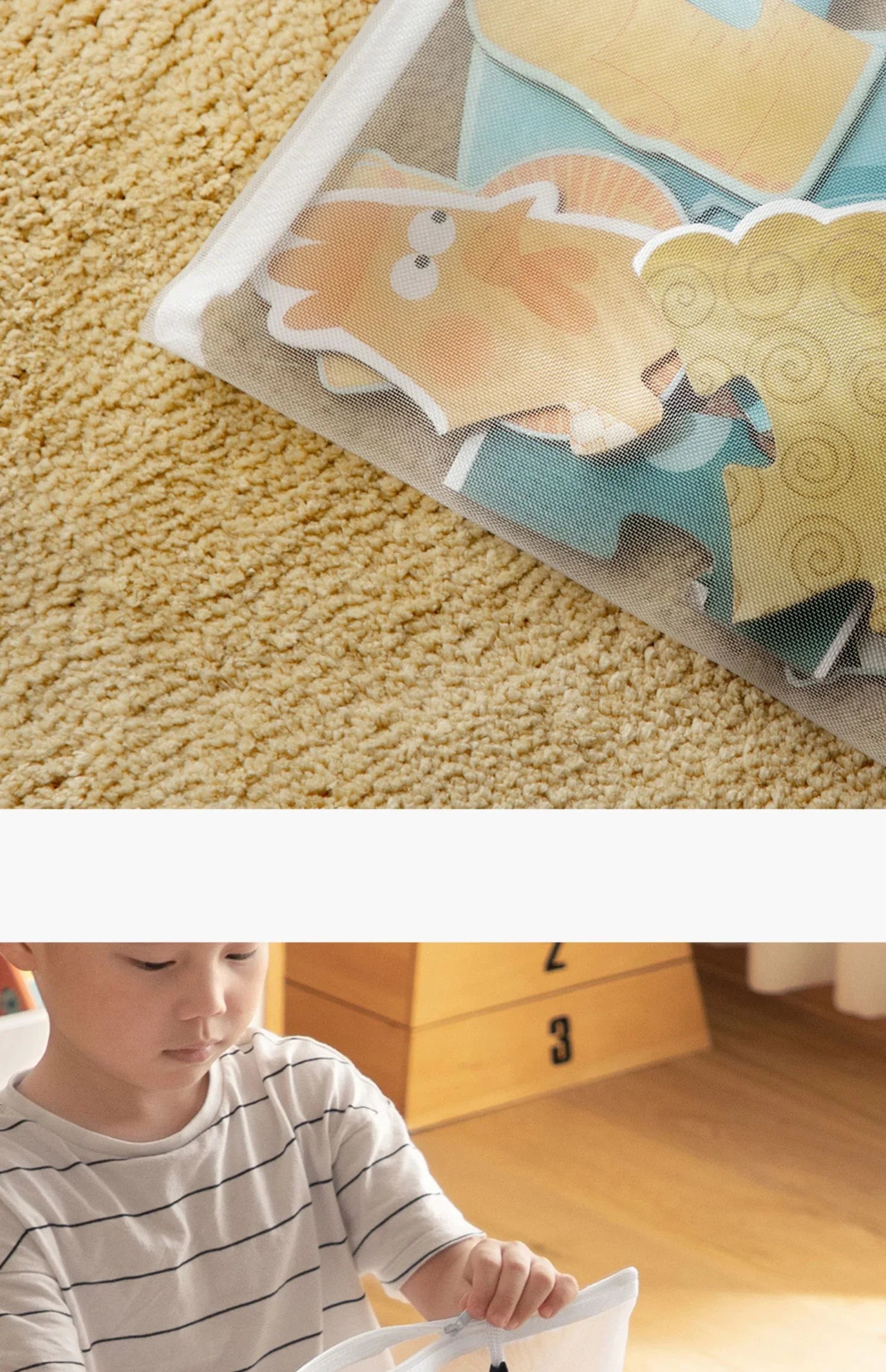 Toy storage bag building block puzzle sub-package bag children small particle zipper transparent finishing storage box