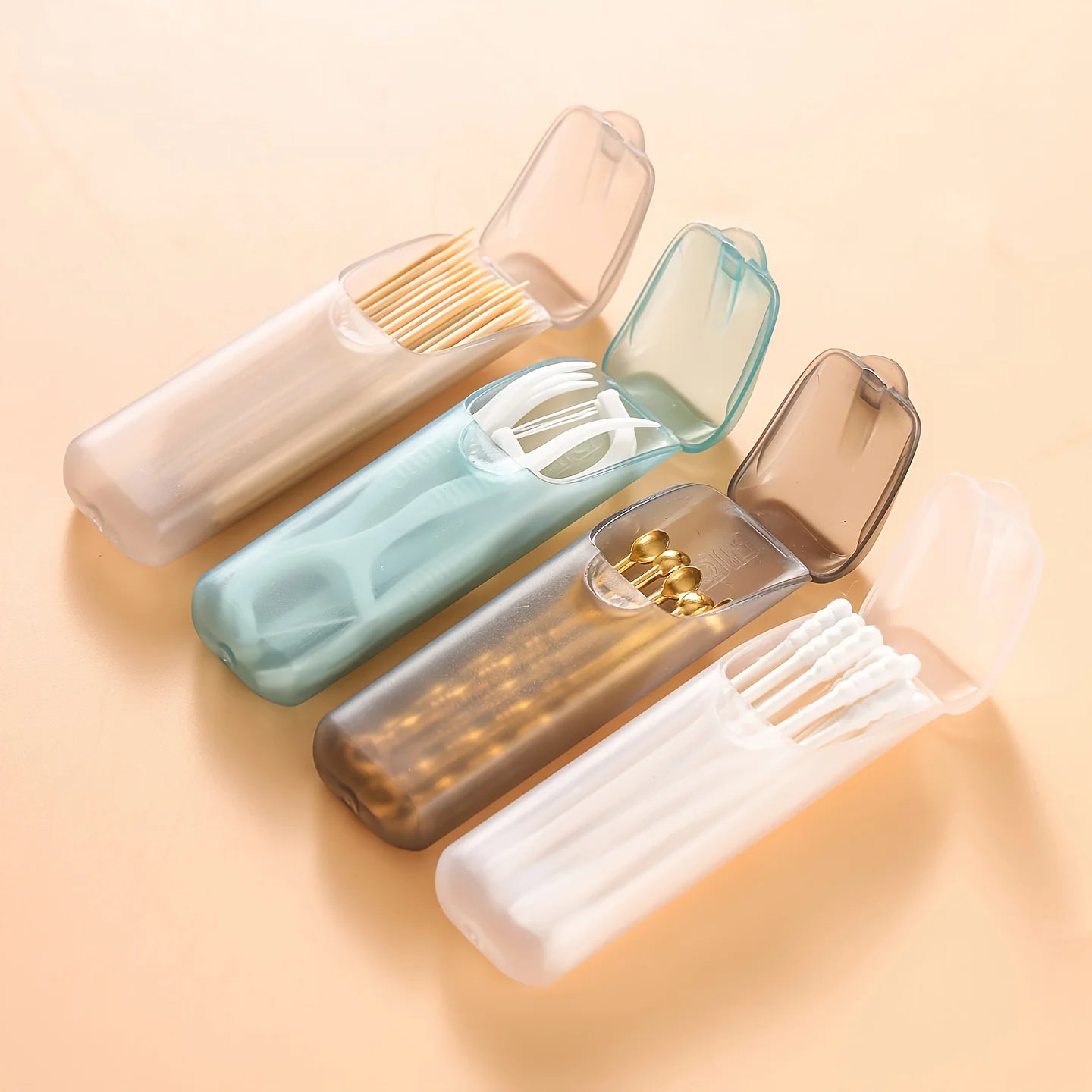 Mini Travel Organizer Box - Portable PP Plastic Pill Case for Toothpicks, Floss, Small Items, Eco-Friendly Daily Use Storage