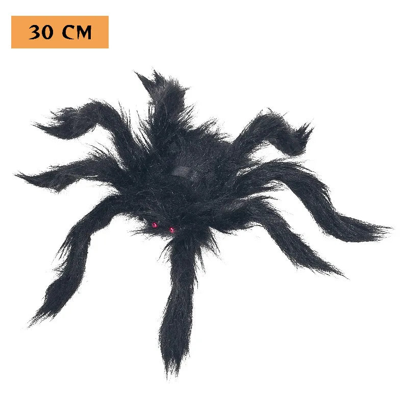 Halloween Spider Web Black Fake Outdoor Decoration Supplies Props Day of The Dead Horror Hallowen Home Decor Realistic Spider