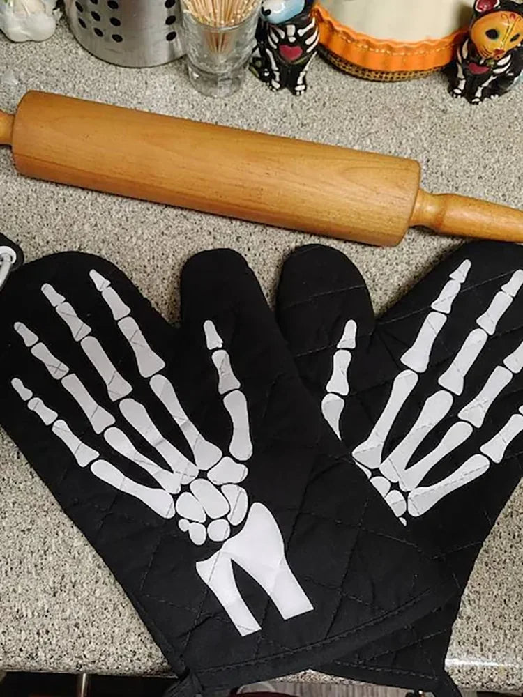 Halloween Horror Oven Mitt Glove High Heat Resistant Horror Baking Halloween Gifts Halloween Decorations for Home Trick or Trea